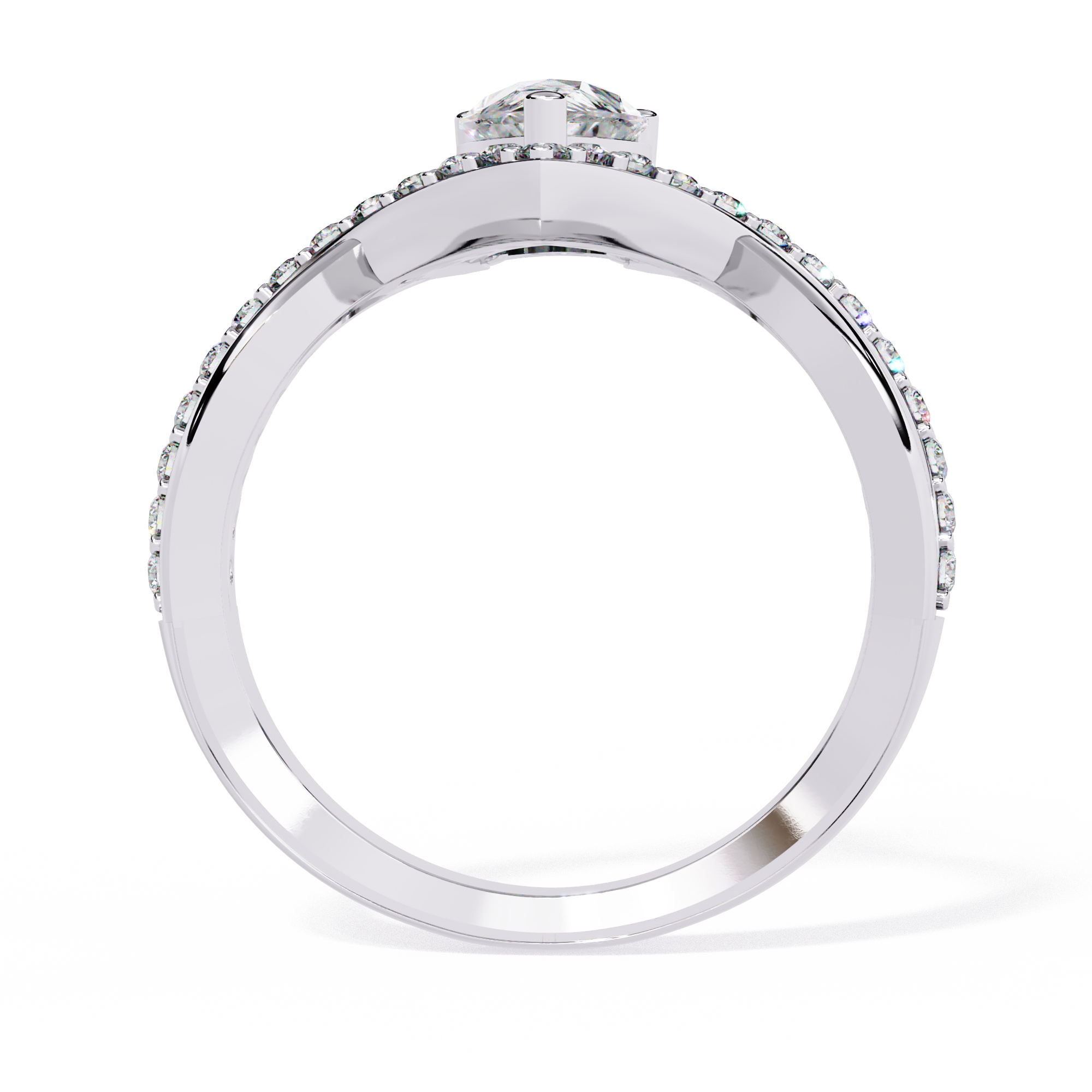 Solitairekart 0.94 ct Lab Grown Pear Diamond Solitaire Ring, 14k Yellow Gold